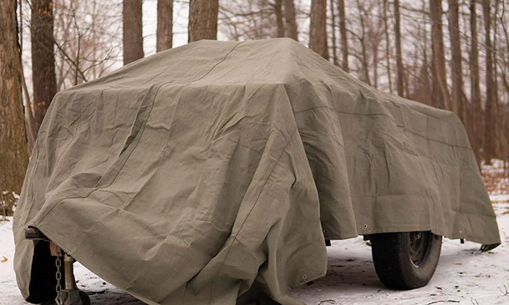 water-resistant canvas tarp