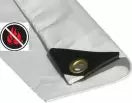 White Heavy Duty Fire Retardant Poly Tarps